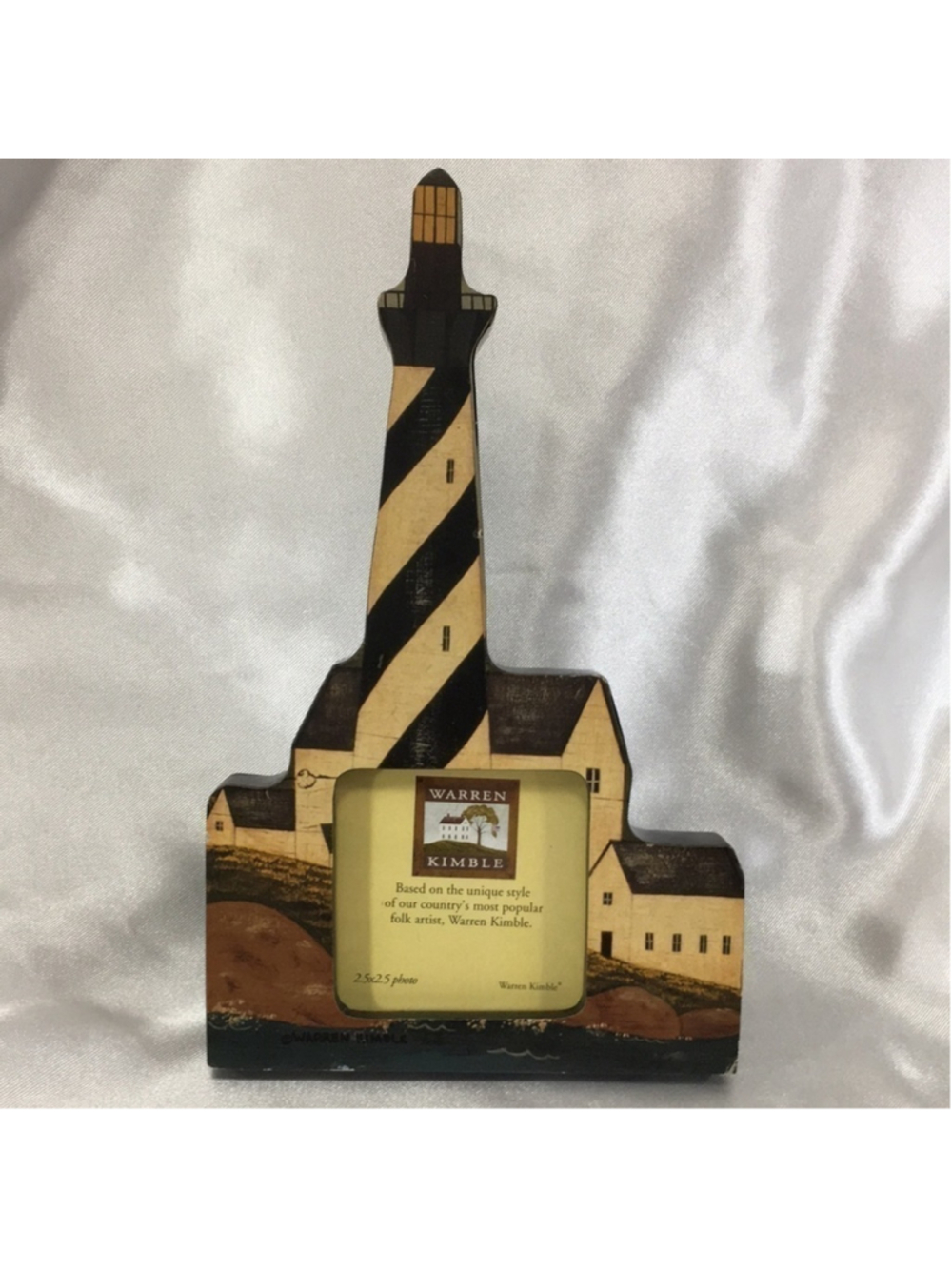 Warren Kimble Coastal Breeze Lighthouse 3x3 Picture Frame Fetco Vintage